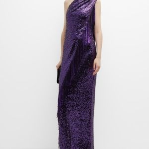 Badgley mischka collection sequin gown